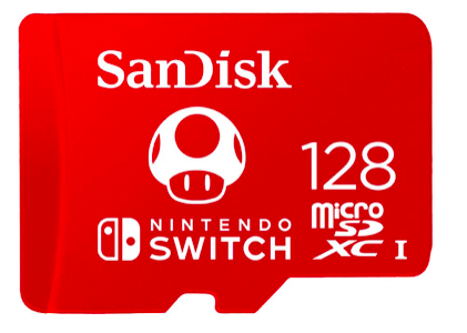 The best gaming equipment is the SanDisk 128GB UHS-I Memory-Card - Mario Theme.