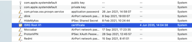 DST Root CA X3 Expired Mac