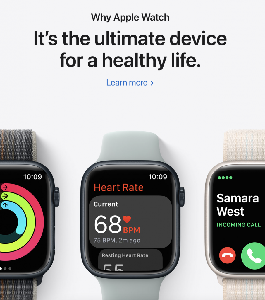 Apple Watch Heart health notifications.