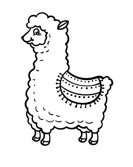 Draw a Cartoon Llama