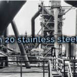 A stainless concentric reducer, or 45 degree elbow