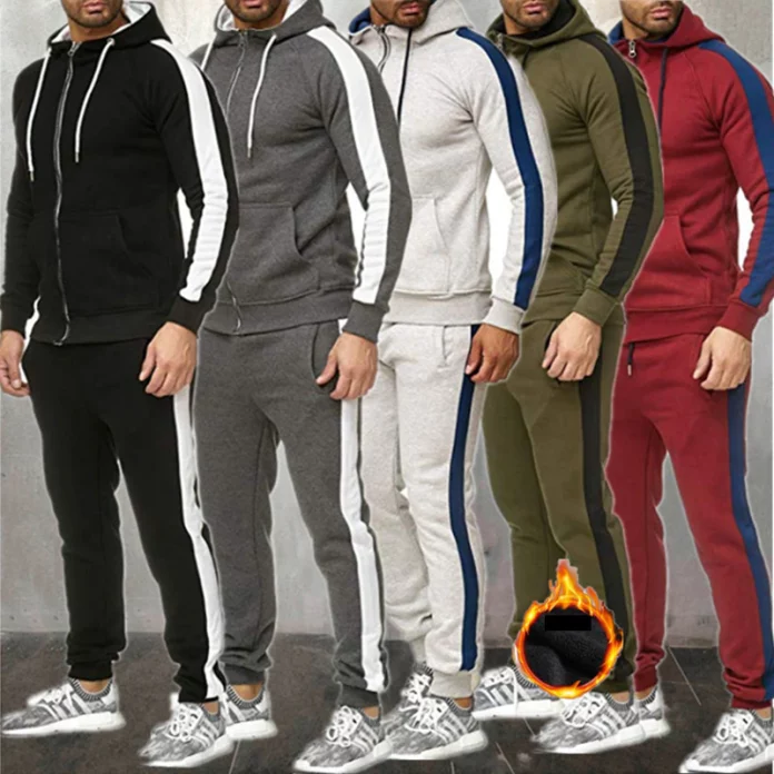 Numerous hoodies with zips